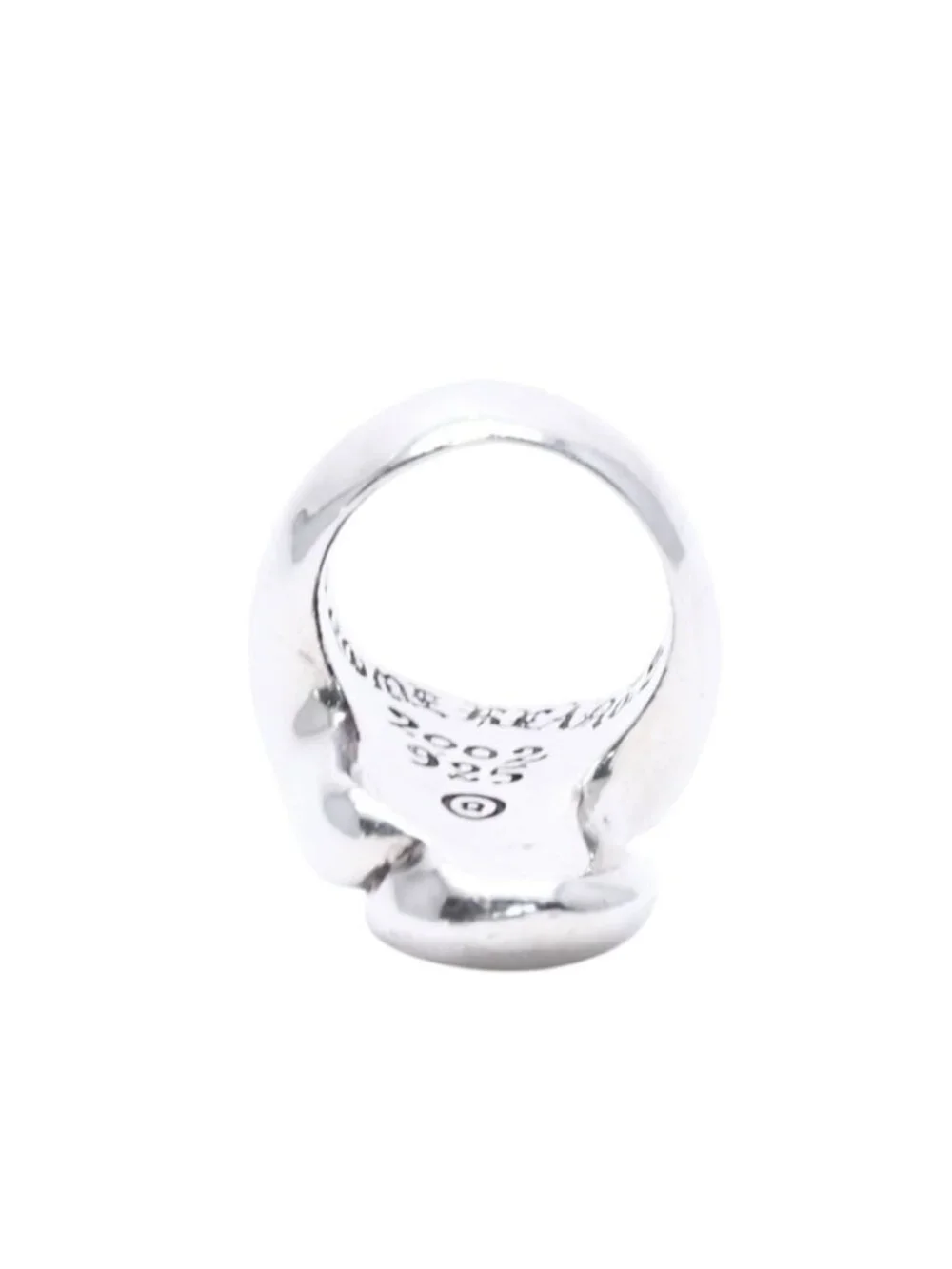 Chrome Hearts Lip Tongue LG Lip & Tan Large Ring 925 Sterling Silver